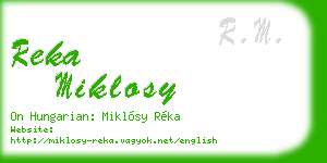 reka miklosy business card